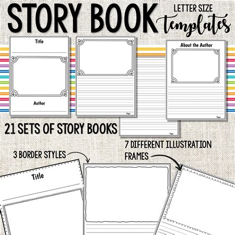 Writers Workshop Storybook Templates Creative Writing Book Templates - Etsy