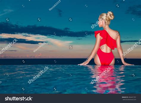 Elegant Sexy Woman Luxury Bikini On Stock Photo 494441701 Shutterstock