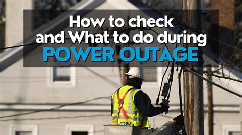 How To Check And What To Do During Power Outage