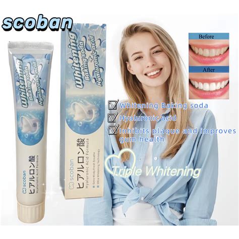 Japanese Hyaluronic Acid Dual Effect Whitening Toothpaste Freshens