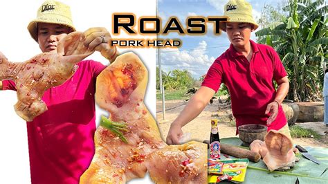 Roasted Pork Head With Salt And Pepper Really Yummy 🤤 Youtube