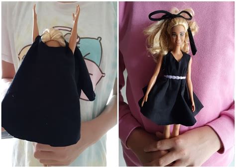 How To Make A No Sew Barbie Dress No Sew Barbie Doll Easy Clothes