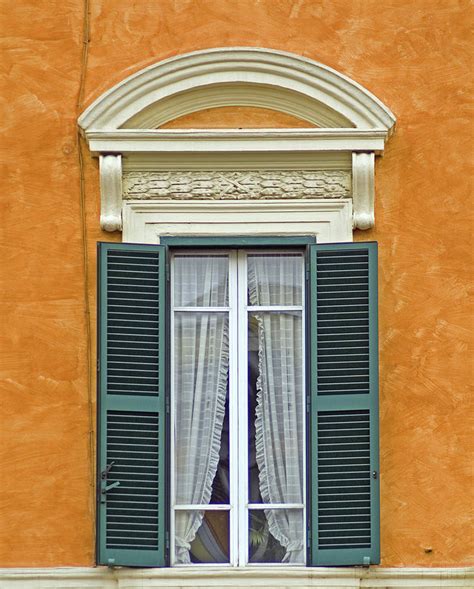 Window Of Rome With Green Wood Shutters Photograph By David Letts Pixels