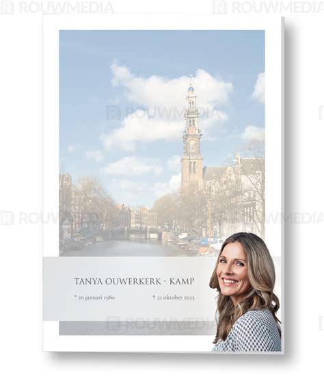 Rouwkaart Met Amsterdam En Portret Rouwmedia