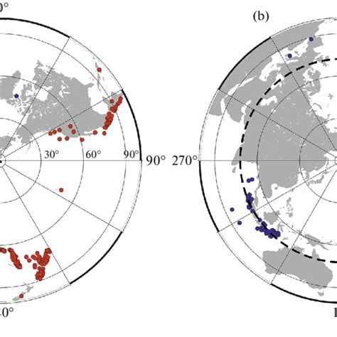 Distribution Of The Earthquake Epicenters Employed For A Prf And A Download Scientific