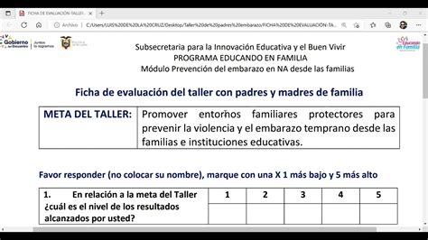 Evaluación O Examen Para Padres De Familia Para Aplicar En Docenteonlineorg