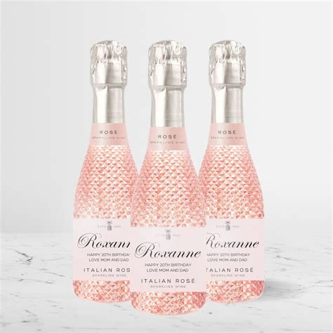 Personalized Prosecco Champagne Wine Label Birthday Champagne Label