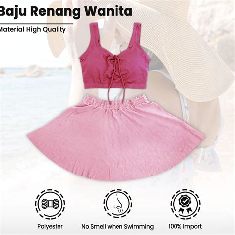 Jual Harga Puas Baju Renang Sexy Two Peach Rok Hot Spring Model Bikini Korea Simple Look