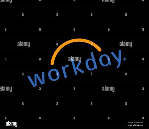 Workday Inc Rotated Logo Black Background Stock Photo Alamy