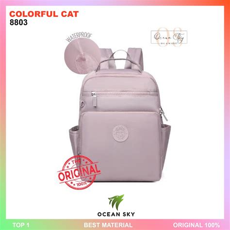 Jual Ocean Sky Tas Ransel Colorful Cat Original Import Nylon