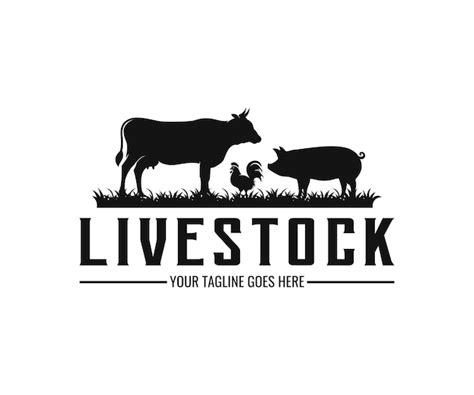 Premium Vector Livestock Farm Animal Logo Design Template Vector