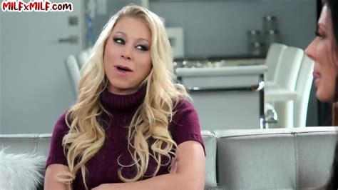 MILF Shaved Dyke In High Heels Seduces Big Titted BFF Lez