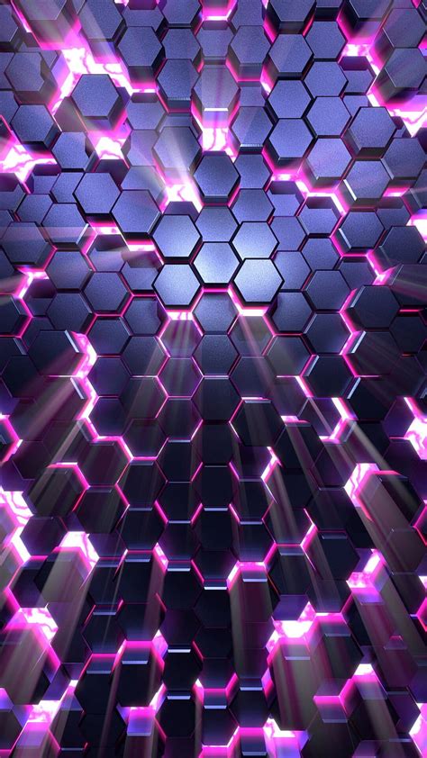 Honeycomb Volume Glow HD Phone Wallpaper Peakpx