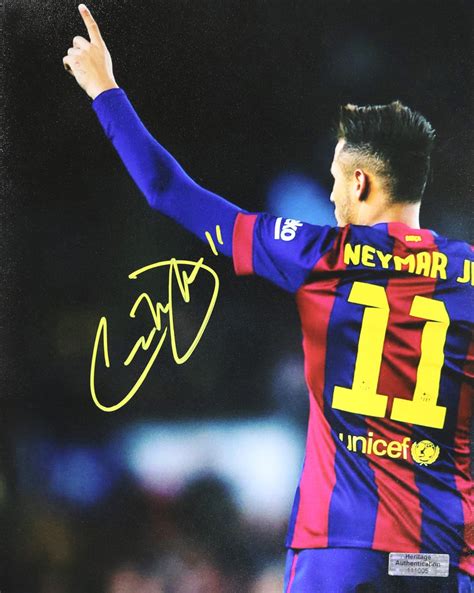 Neymar Jr Barcelona Signed Autographed 8x10 Photo Sports