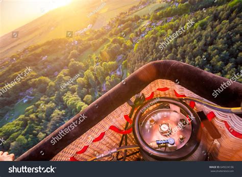 Hot Air Baloon Rising High Dawn Stock Photo 649224136 Shutterstock
