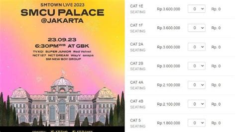 Tiket Konser Smtown Live Smcu Palace Di Jakarta Masih Tersedia Ini