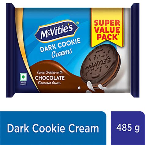 Buy McVitie S Dark Cookie Creams With Chocolate Flavoured Cream Online