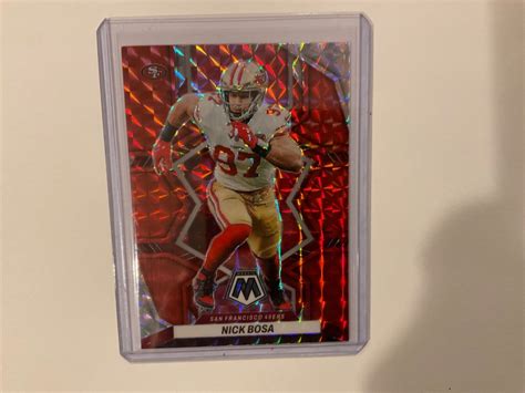 Mavin 2022 Panini Mosaic Football Nick Bosa 180 Red Prizm