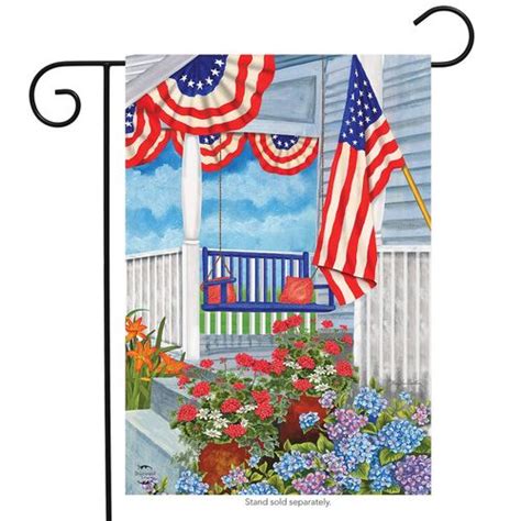 Patriotic Porch Spring Garden Flag America The Beautiful Flags