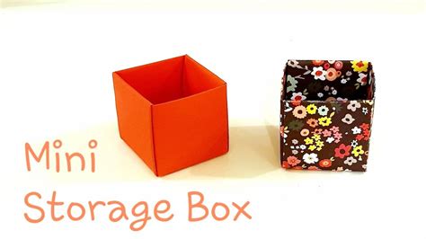 Origami Paper Box Very Easy How To Make A Mini Paper Box Storage Box Paper Craft Tutorial