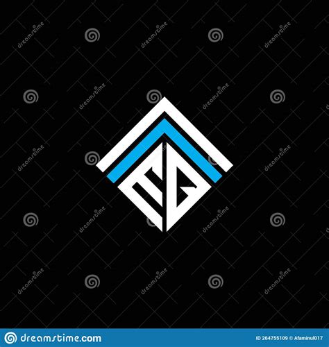 Eq Letter Logo Creative Design With Vector Graphic Stock Vector