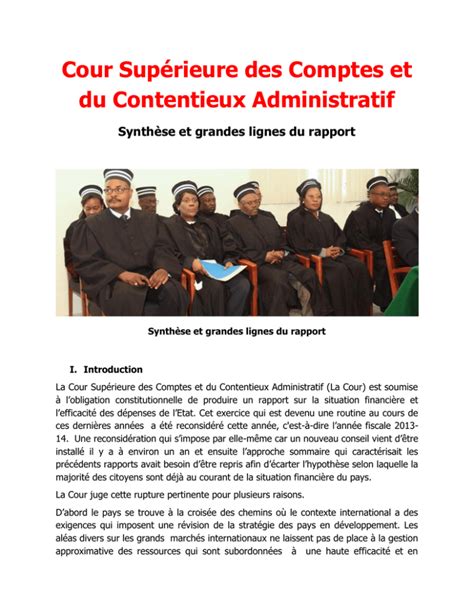 Cour Supérieure des Comptes et du Contentieux Administratif