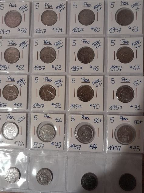 Spain Francisco Franco 5 Pesetas 1958 1975 20 Coins Catawiki