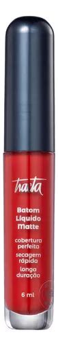 Lápiz labial líquido mate Tracta Scarlet 60 6 ml MercadoLibre