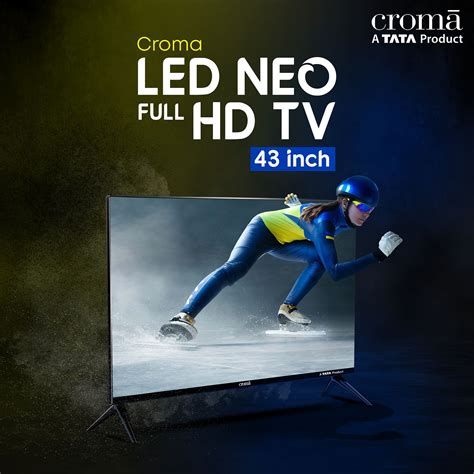 Buy Croma 109 Cm 43 Inch Full HD LED Smart TV With Bezel Less Display