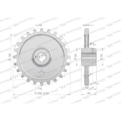 Koło łańcuchowe stalowe hartowane Z 24 1 fi 30 Rozrzutnik 2219250031