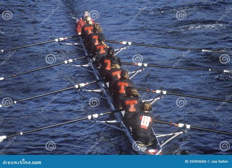 Female Rowing Race Editorial Photo Image Of Color Racing 26904606