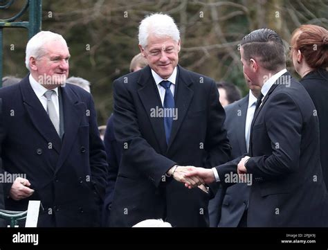 File Photo Dated Of Former Us President Bill Clinton Centre