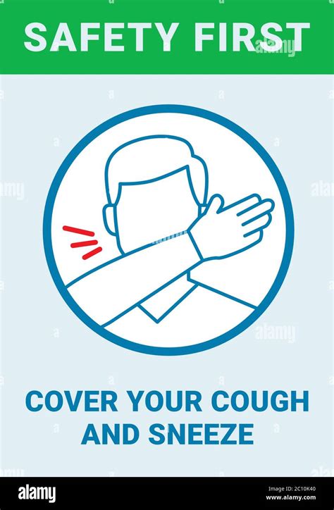 Cover Your Cough And Sneeze Safety Poster For Covid Safety