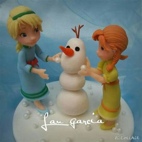 Elsa Anna frozen pequeñas porcelana fria Creaciones Laura Garcia