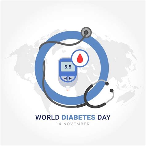 Premium Vector World Diabetes Day Banner Celebration 14 November