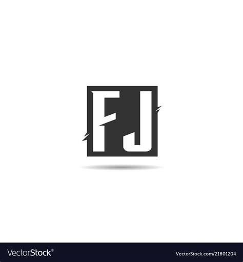 Initial Letter Fj Logo Template Design Royalty Free Vector