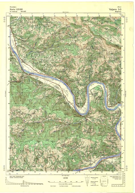 Topografske Karte Srbije Jna Valjevo