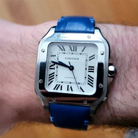 Delugs Custom Cartier Santos Midsize Strap Review Watchuseek Watch