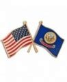 PinMart S Idaho And USA Crossed Friendship Flag Enamel Lapel Pin