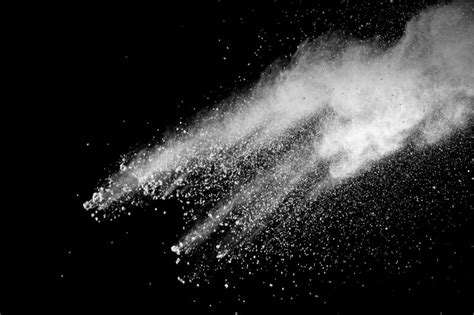 White Dust Particles Splash On Dark Background Stock Image Image Of