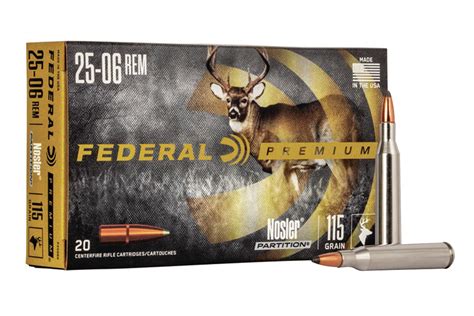 Shop Federal 25 06 Rem 115 Gr Nosler Partition 20 Box For Sale Online