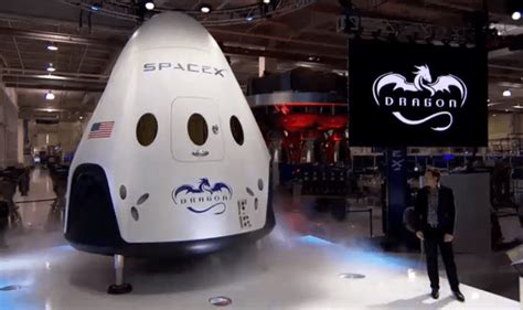 Elon Musk Premiers SpaceX Manned Dragon V2 Astronaut Transporter 1st