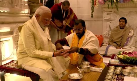 Mukhya Yajman Pm Modi At Ram Mandir In Ayodhya For ‘pran Pratishtha Ceremony India Today