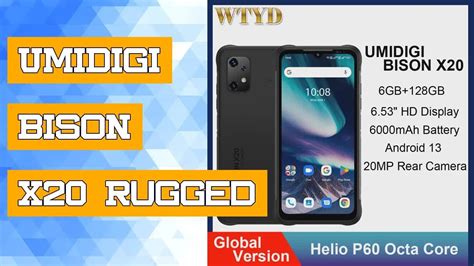 UMIDIGI BISON X20 Rugged Phone 6GB 128GB 6 53 HD Android 13 6000mAh