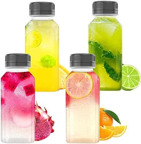 Amazon HNXAZG 10 Pcs 4 Oz Plastic Juice Bottles With Lids Empty