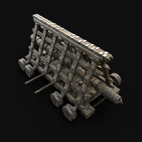 3d Model Battering Ram Siege Engine Medieval War Machine Battle Vr Ar