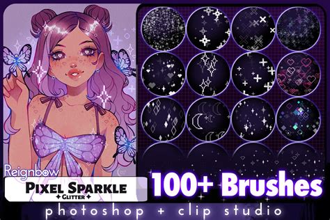 Glitter HQ Pixel Sparkle - Photoshop Brushes - Design Cuts