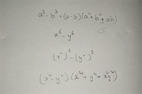 X To The Power Minus Y To The Power Factorise In The Formula Of A