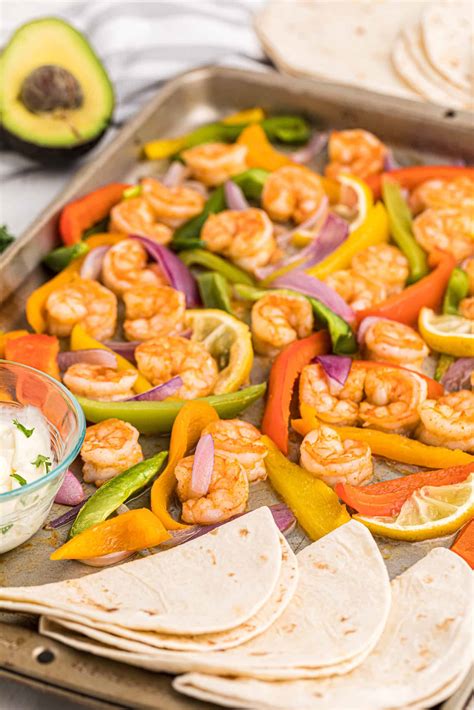 Sheet Pan Shrimp Fajitas Moore Or Less Cooking