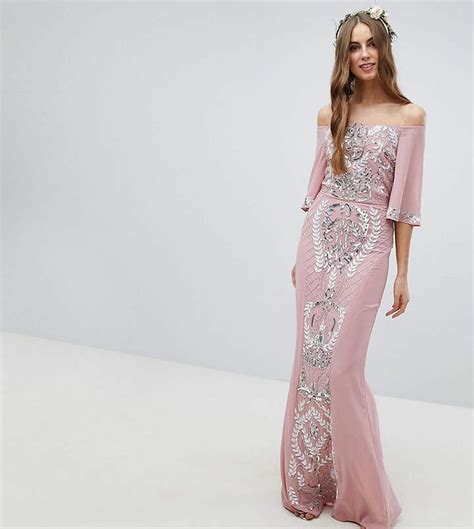 Maya Tall All Over Embellished Maxi Bridesmaid Dress